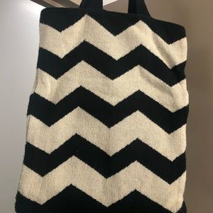 Anthropologie Chevron Knit Tote Bag Purse